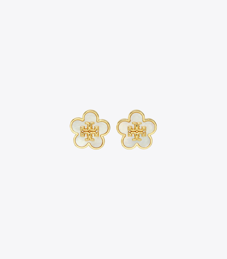 FORGET ME NOT MOTHER OF PEARL STUD EARRINGS