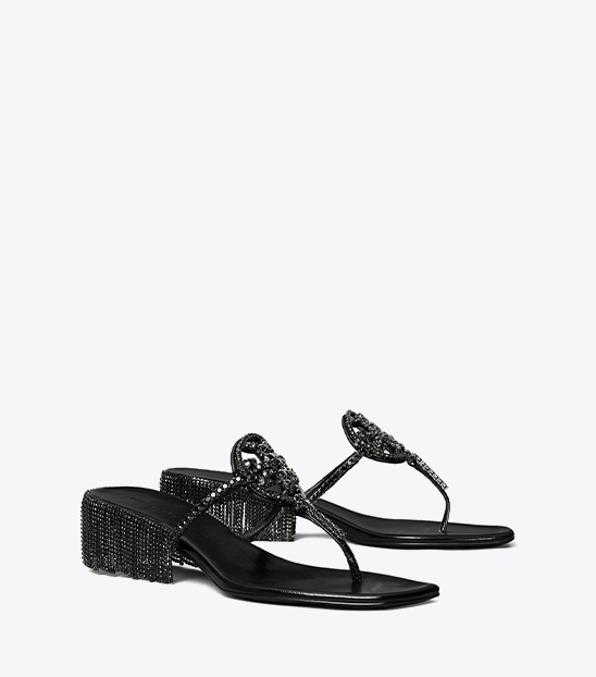 MILLER CRYSTAL KITTEN HEEL