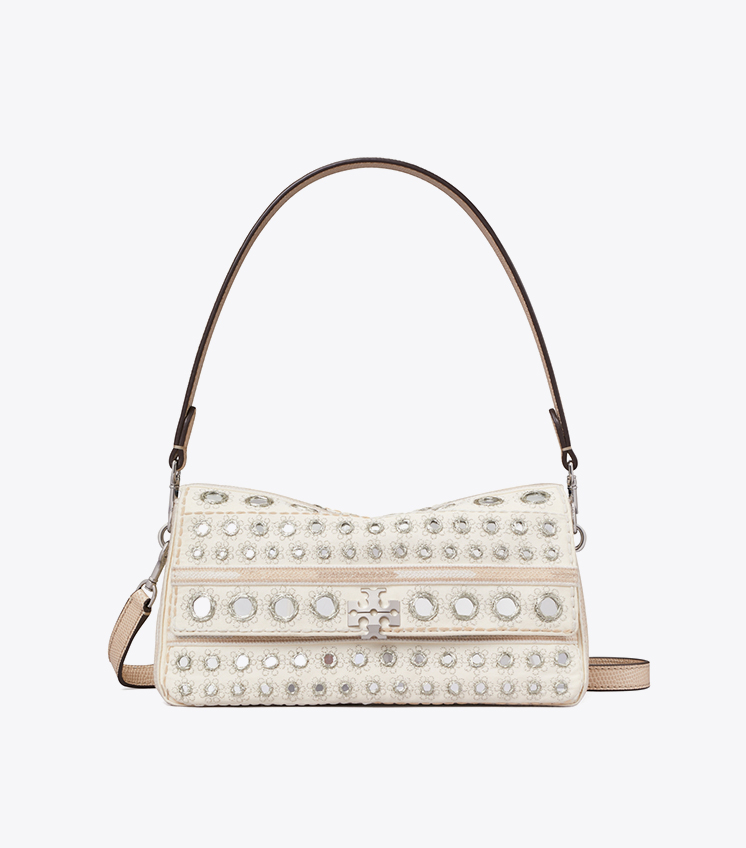 SMALL CHARLIE EMBELLISHED SHOULDER BAG