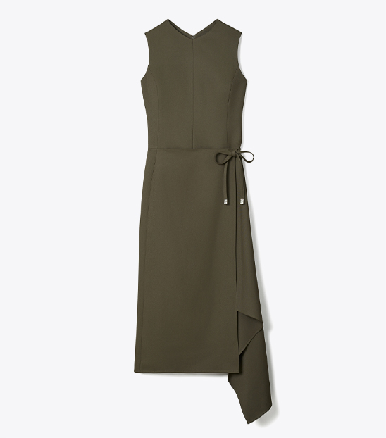 TWILL WRAP DRESS