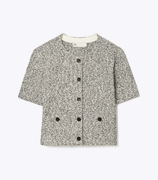 CROPPED TWEED CARDIGAN